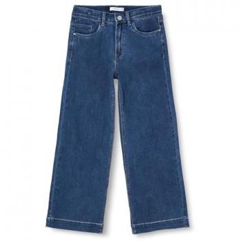 Pantalones Jeans Anchos de Talle Alto para Niña en Denim Azul Medio - Modelo NKFROSE 1356-ON