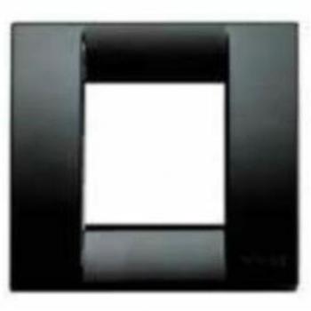Placa Clásica 1-2 Módulos Negra VIMAR Serie Idea