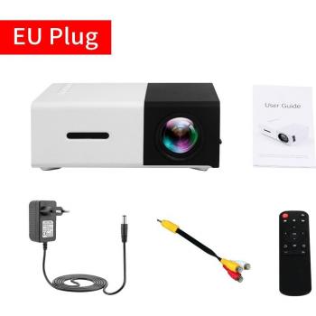 Miniproyector LED YG300 1080P Compatible, USB, Audio Portátil y Reproductor Multimedia para el Hogar