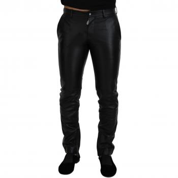 Dolce & Gabbana Black Shiny Stretch Skinny Pants - IT46 | S