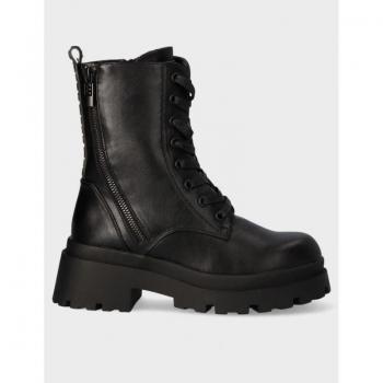 Mustang 53261 Botines Biker de Mujer Tipo Militar con Plataforma y Detalle de Cremallera Color Negro Talla 40