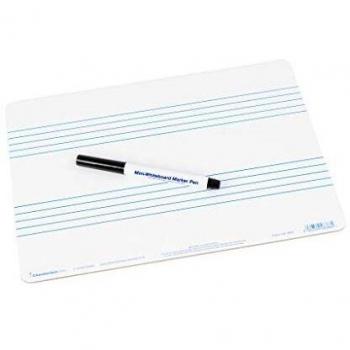 Chamberlain Music WB05, pizarra blanca A4 para música con dos pentagramas pre impresos