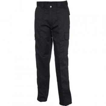 Uneek Mens Cargo Workwear Combat Multi Pocket Action Trousers UC902, Black, Navy
