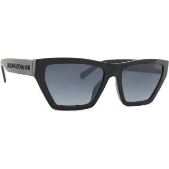 Marc Jacobs Cat Eye Sunglasses 657/S 807 9O 55 - Black, Women's, Size: 55 MM, Shiny Black with Dark Grey Gradient