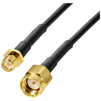 Cable de extensión para antena WLAN 10 m SMA reverso macho a hembra, RG 174, color negro