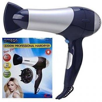 Omega secador de pelo con tres calor y dos velocidad, 2200 W