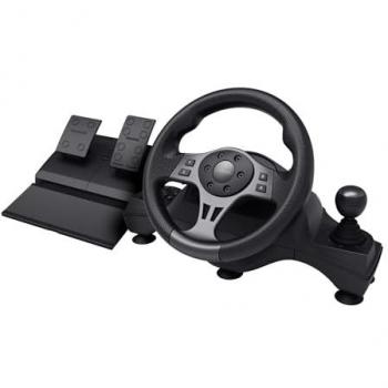 Volante Trust GXT 289 Movi Negro con Pedales, Compatible con PC, Nintendo Switch, Xbox Series X/S y PS4