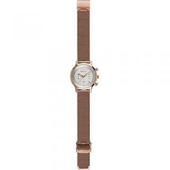 Reloj de Mujer Breil Six.3.Nine Blanco con Cronógrafo y Malla de Cuero Azul TW1860