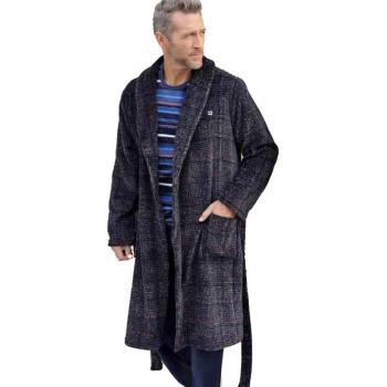 MASSANA Bata de Hombre de Cuadros L686308 - Vison Oscuro, L