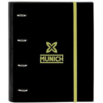 Carpeta de 4 Anillas 35mm con Recambio Munich Beat - Licencia Oficial, Diseño Exclusivo, Ideal para Uso Diario, Material Duradero, Compatible con Hojas A4