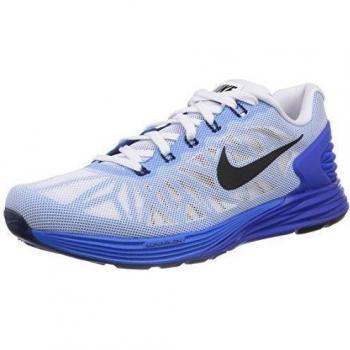 Nike Lunarglide 6 - Zapatillas de running para hombre, color WHITE/BLACK-LYON BLUE-PHOTO BLUE-MIDNIGHT NAVY, talla 41