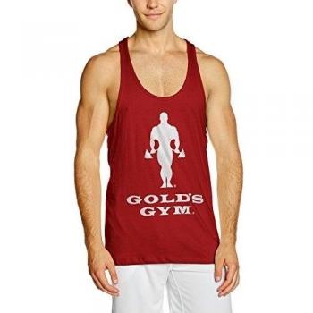 Gold's Gym Slogan Premium Stringer Vest, Camiseta Sin Mangas Para Hombre, Rojo