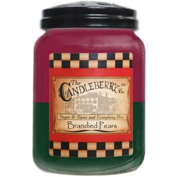 candleberry 26 oz grande tarro para galletas vela - brandied peras
