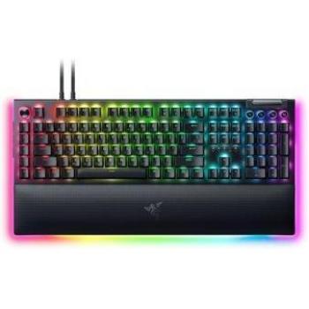 Teclado Mecánico Gaming Razer BlackWidow V4 Pro - Switch Amarillo (Lineal), USB, Layout Alemán