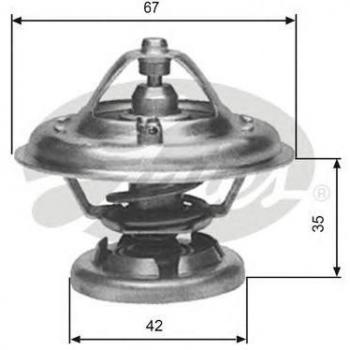 Termostato GATES TH12680G1, tipo refrigerante, compatible con múltiples vehículos, diseño de alta precisión para control de temperatura óptimo, fabricado con materiales duraderos y resistencia a la corrosión