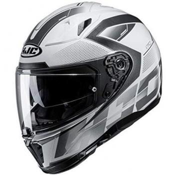 Casco de moto HJC i70 ASTO MC5, Blanco/Plata, XS