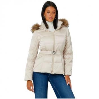 Chaqueta de plumón Guess New Olga Beige Regular Fit M para mujer