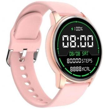 Smartwatch Jocca 2049 con Notificaciones, Frecuencia Cardíaca, Pantalla Táctil, Bluetooth 4.0, Conexión App - Rosa