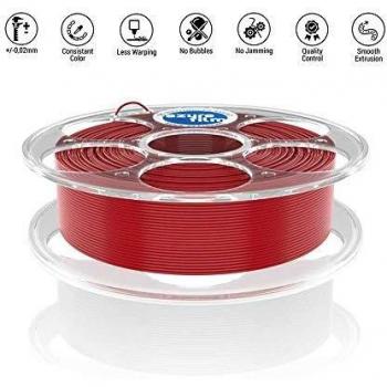 Azurefilm 3D Filamento PLA para impresión 3D profesional 1,75 mm - Accesorios de impresión 3D indispensables - Precisión dimensional alta +/- 0,02 mm, bobina 1 kg, perla roja