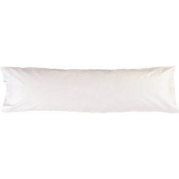 Funda de almohada Hosteline 100% algodón Iris Blanco, 144 hilos, tamaño 45 x 75 cm, paquete de 2 unidades, adecuada para cama de 180/200