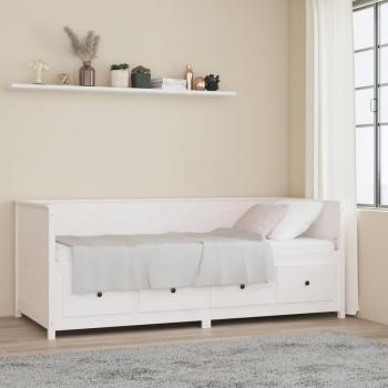 Sofá cama de madera maciza de pino blanco 80x200 cm
