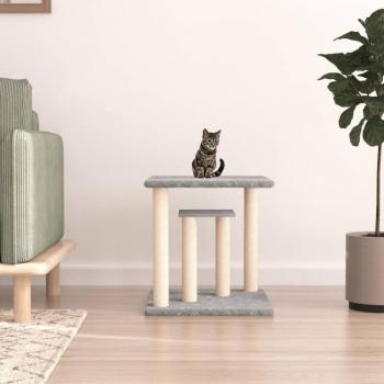 Postes rascadores para gatos con plataformas gris claro 50 cm