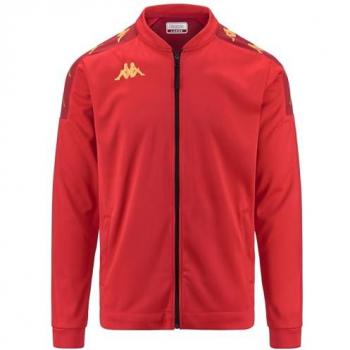 Sudadera Kappa Giullio Media Cremallera Roja para Hombre