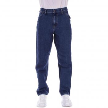Carhartt WIP Single Knee Pant, Blue, Straight Jeans, Male, Size: W31