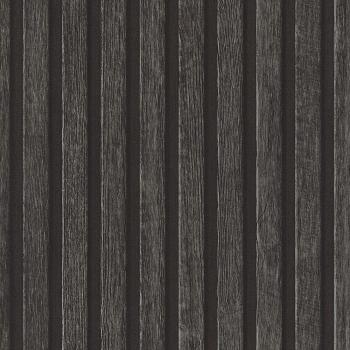 Papel Pintado No Tejido Efecto Madera Gris Oscuro - PintWalls II 10,05 m x 0,53 m
