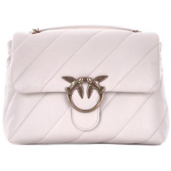 PINKO Women's Big Love Puff White Nappa Shoulder Bag