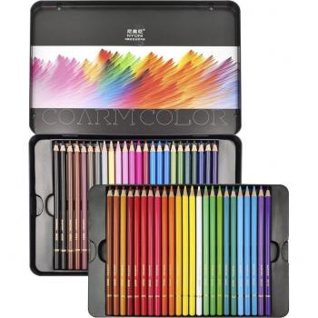 Set Profesional de Lápices de Colores DAM - 120 Piezas, Madera Redonda, 0.7x0.7x17.5 cm, Color Negro