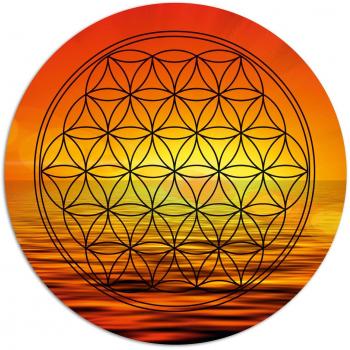 'ADDIES redonda de energía Mousepad o como de energía Posavasos Flor de la Vida. Bonito spirituelles para ratón diseño en Fina celofán de regalo del paquete con caucho bajo material, 190 mm de diámetro, M de 12