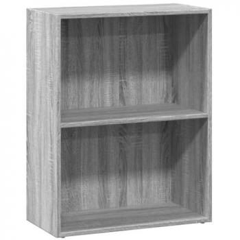 Estantería de Madera de Ingeniería Gris Sonoma 60x30x77 cm, Librería, Estante de Libros, Armario de Almacenaje