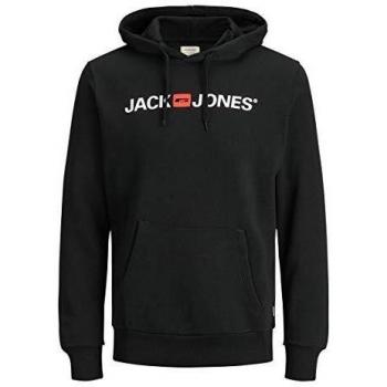 Jack & Jones Men's Corp Old Logo Hoodie - Black - XXL