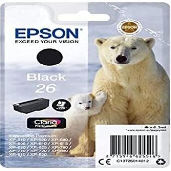 Epson 26 Black Ink Cartridge (Polar Bear) - C13T26014010