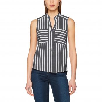 Vero Moda Vmerika S/L Stripe Shirt Noos, Camiseta Sin Mangas Para Mujer