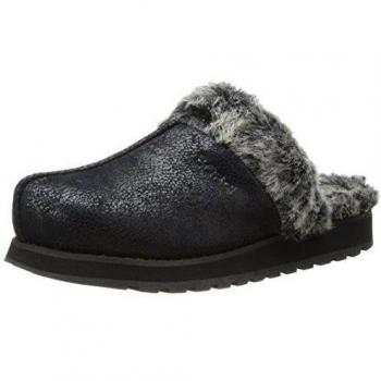 Skechers Keepsakes - Winter Wonder - Zapatillas de estar por casa de sintético para mujer, color negro, talla 37