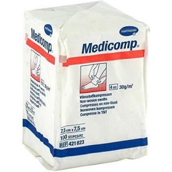 Medicomp Non-Sterile Compress 7.5x7.5cm, 100 Pieces