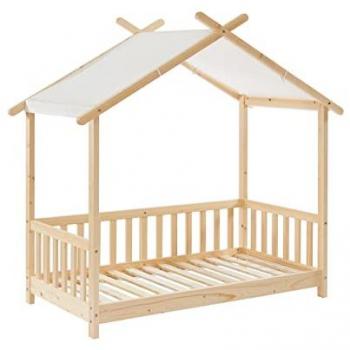 Cama Cabaña de Pino Macizo 70x140 con Base Incluida