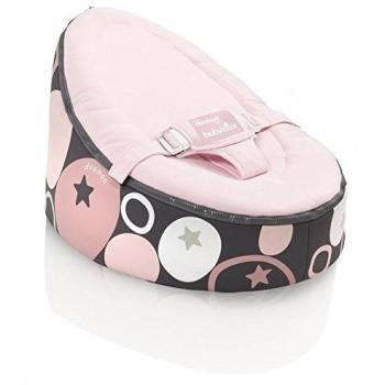 Babymoov Doomoo Nid - Tumbona bebé - Puf - Evolutivo & Multifuncional desde el nacimiento - Rosa
