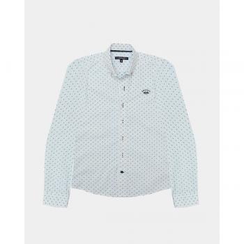 Camisa de niño de manga larga en tejido jacquard