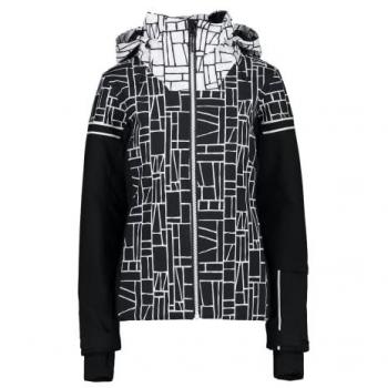 Chaqueta CMP Mujer con Capucha Fija 31W0076 Negra y Blanca