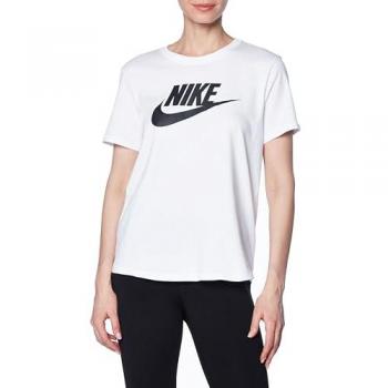 Camiseta Nike New Sportswear Essential Icon Futura de Manga Corta para Mujer, Color Blanco, Talla XL