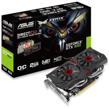 ASUS GeForce STRIX GTX 950 OC 2GB GDDR5 Semi-Fanless Gaming Graphics Card