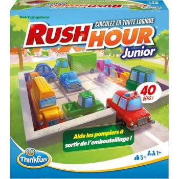Juego de Mesa Ravensburger Rush Hour Junior - Casse-títeres de lógica con 40 desafíos y 4 niveles, para 1 jugador o más a partir de 5 años