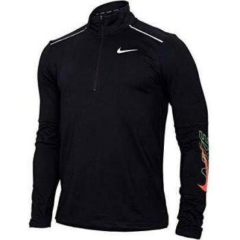 NIKE Element Sudaderas, Hombre, Black/Bright Crimson/Reflective silv, L