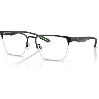Emporio Armani EA1137 Col. 3001 Men's Eyeglasses Square Matte Black Size 54 - Blue Light Block Available