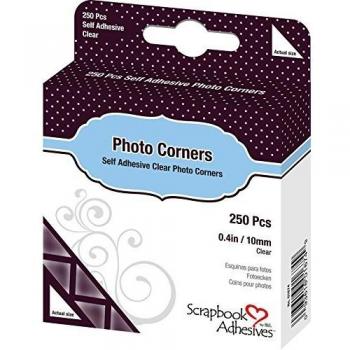 Esquinas Adhesivas Transparentes para Fotos 250 Unidades