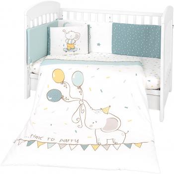 Juego de cama 6 piezas 70/140 Elephant Time Kikkaboo