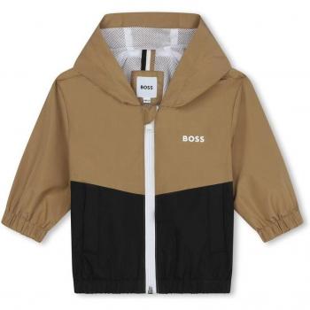 BOSS Kidswear - Cortavientos de bebé niño con capucha y cierre de cremallera